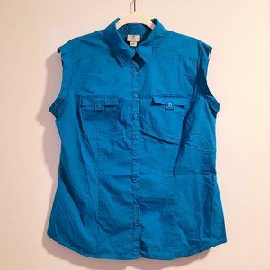 Blue Sleeveless Vest : Worthington Stretch | Large